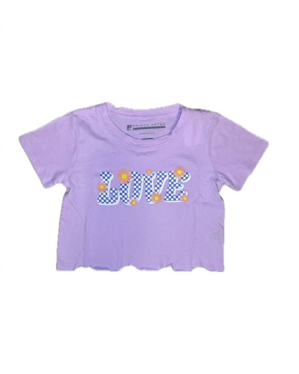 NEW PRINCE PETER COLLECTION kids' love flowers crop top in lilac - Picture 1 of 1